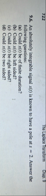 7 2 2 The Laplace Transform Chap. 9 9 . 6 . An