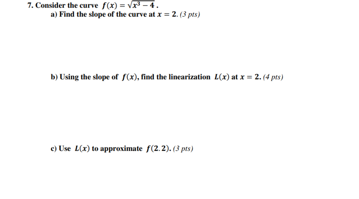 Consider the curve f ( x ) = x 3 - 4 2 . a . Fin