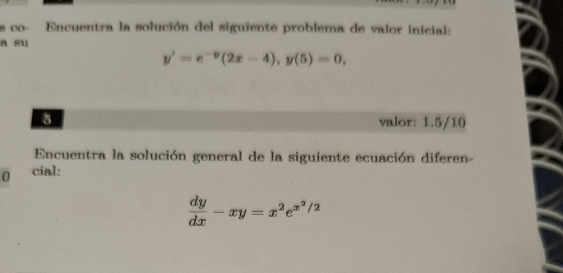 Encuentra la soluci n del siguiente problema de