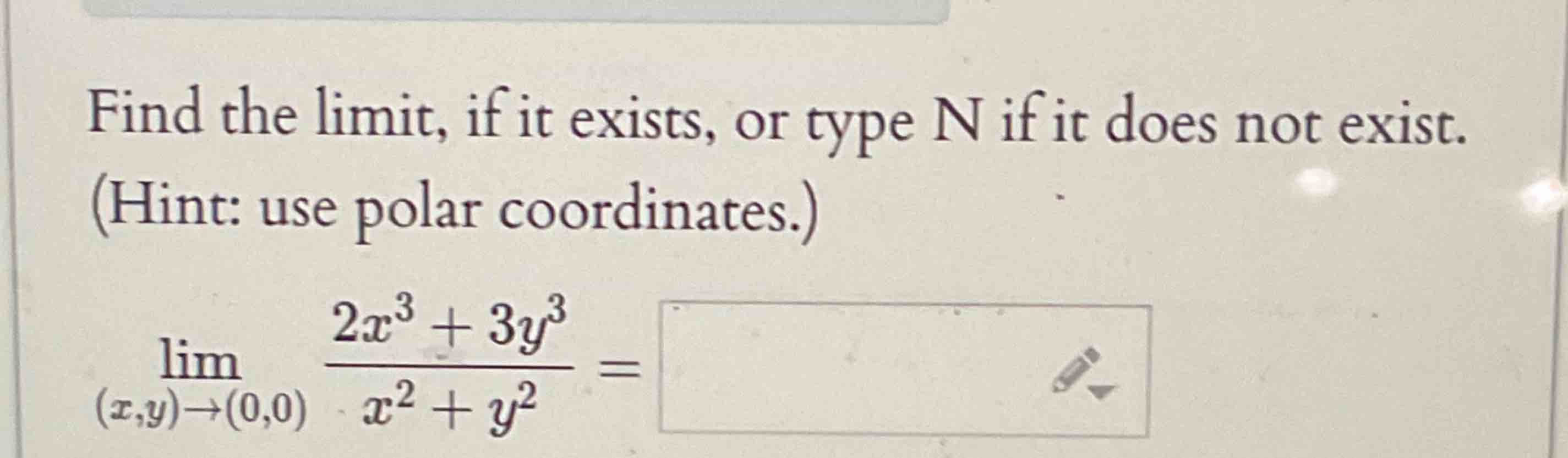 Find the l i m i t , i f i t exists, o r type N i