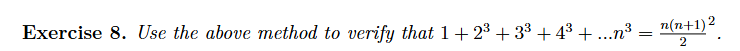 Exercise 8 . Use the above method t o verify that