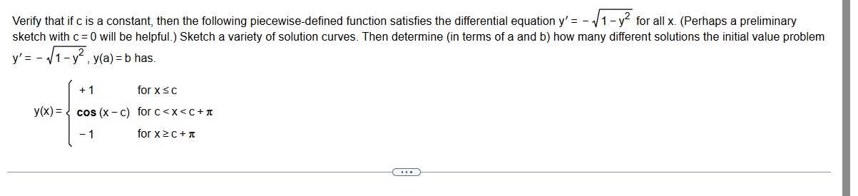 Verify that i f c i s a constant, then the