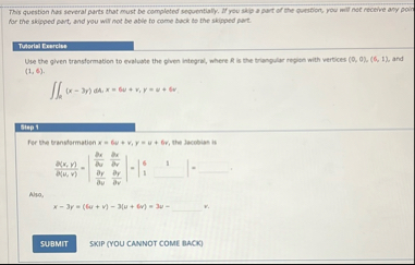 This question had several parts that must be