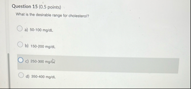 Question 1 5 ( 0 . 5 points ) What is the