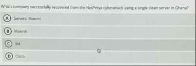 Which company successfully recovered from the