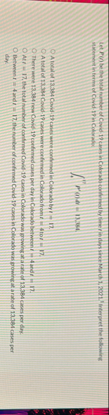 Let P ( n ) be the total number of Covid - 1 9