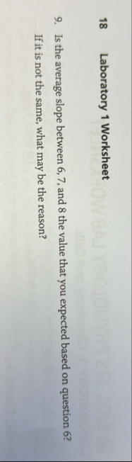 9 . Is the average slope between 6 , 7 , and 8