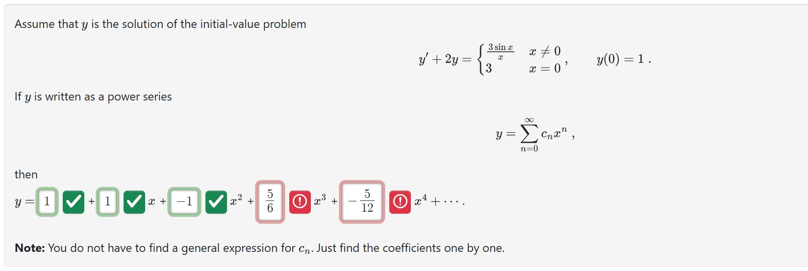 Assume that y i s the solution o f the initial -