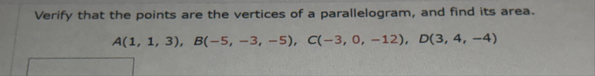 Verify that the points are the vertices of a