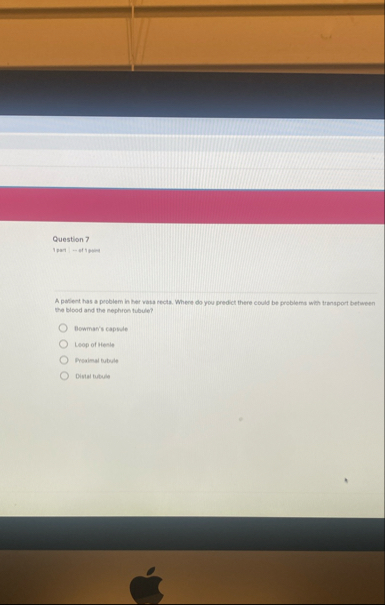Question 7 1 par - of 1 paid A patient has a