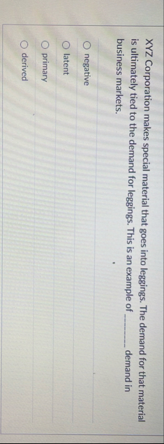 XYZ Corporation makes special material that goes