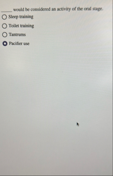 would be considered an activity of the oral