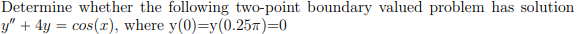Determine whether the following two - point