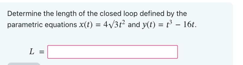 Determine the length o f the closed loop defined