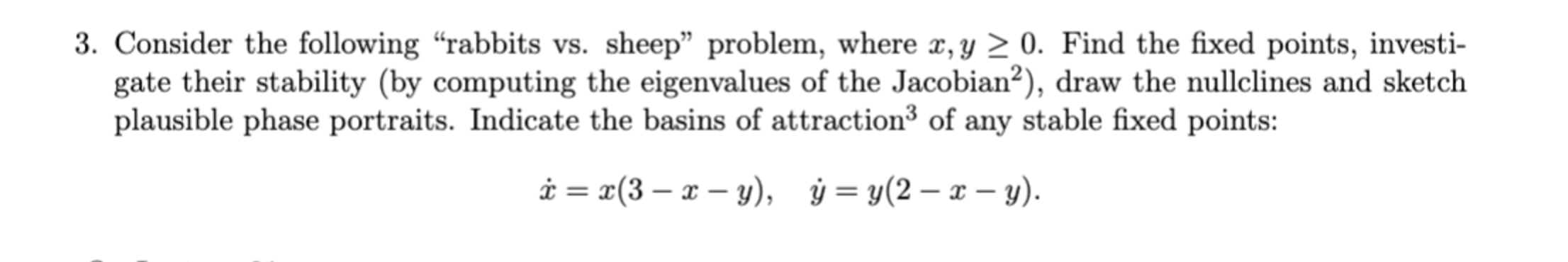 Consider the following "rabbits v s . sheep"