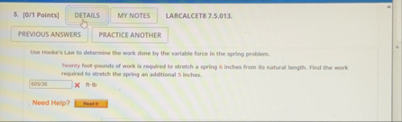 [ 0 / 1 Points ] LARCALCET 8 7 . 5 . 0 1 3 . Use