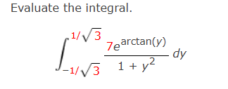 Evaluate the integral. - 1 3 2 1 3 2 7 e a r c t