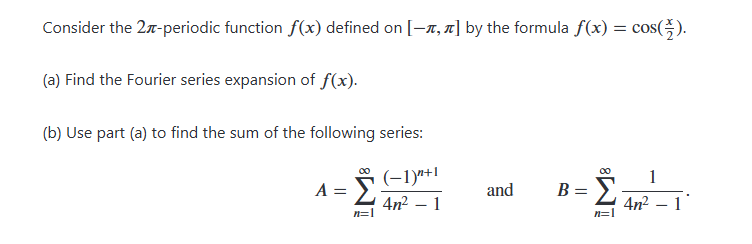 Consider the 2 - periodic function f ( x )