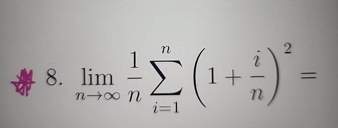 lim n 1 n i = 1 n ( 1 + i n ) 2 =