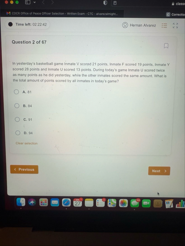 CDCR Office of Peace Officer Selection - Written