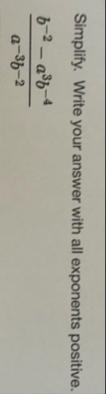 Simplify. Write your answer with all exponents