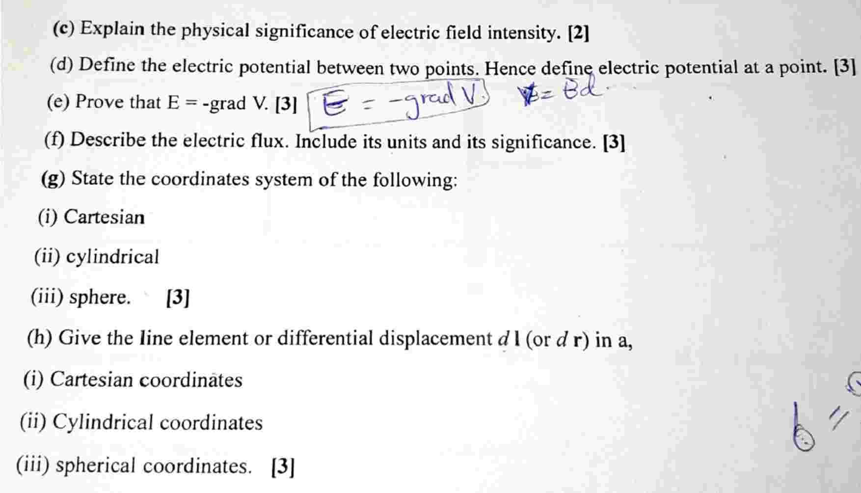 ( c ) Explain the physical significance of