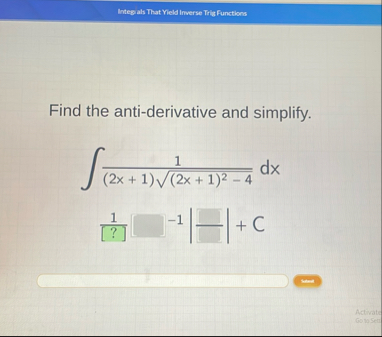 Integ als That Yeld Inverse Tria Functions Find