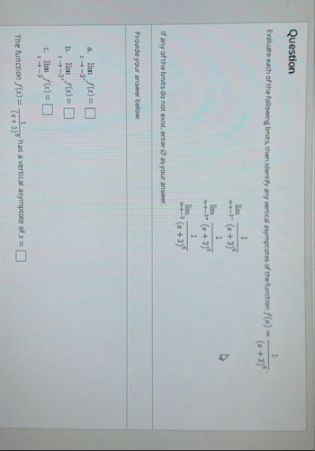 Question Evaluate each of the following limits ,