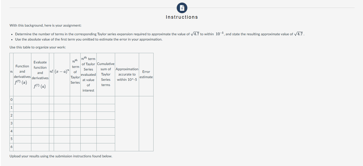 Instructions With this background, here i s your