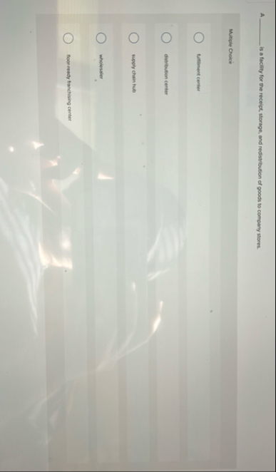 A is a facility for the receipt, storage, and