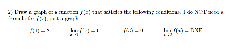 Draw a graph of a function f ( x ) that satisfies