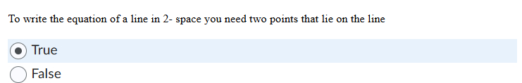 T o write the equation o f a line i n 2 - space