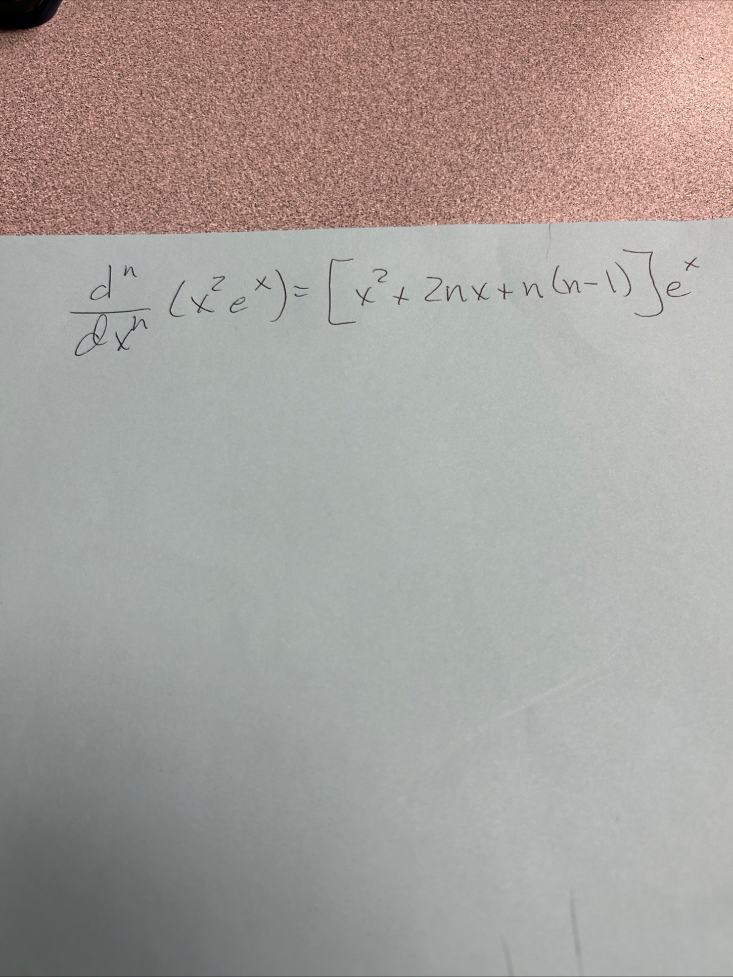 d n d x n ( x 2 e x ) = [ x 2 2 n x n ( n - 1 ) ]