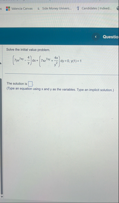 Valencia Canvas Side Money Univers. Candidates |