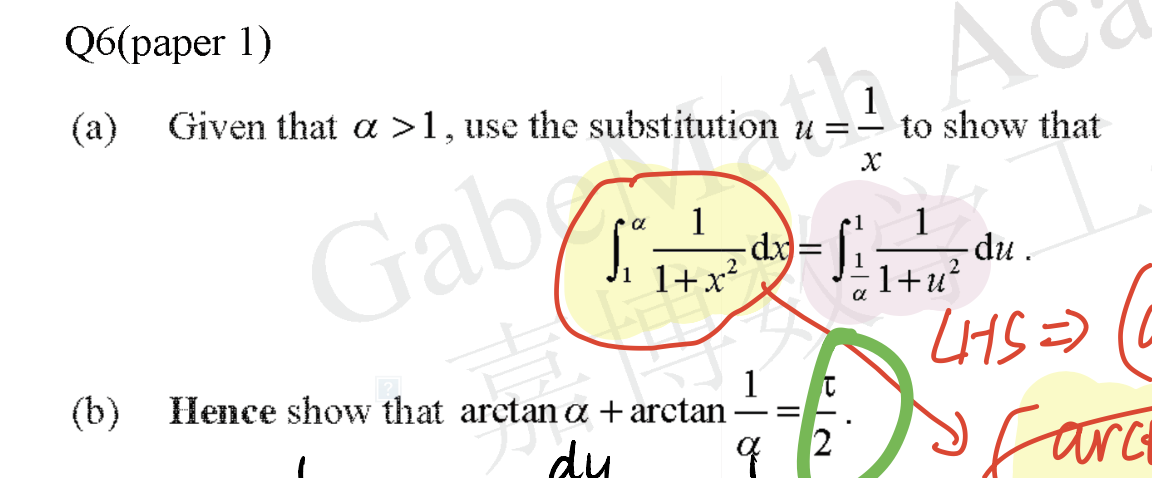 Q 6 ( p a p e r 1 ) ( a ) Given that  style=