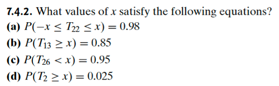 7 . 4 . 2 . What values o f x satisfy the