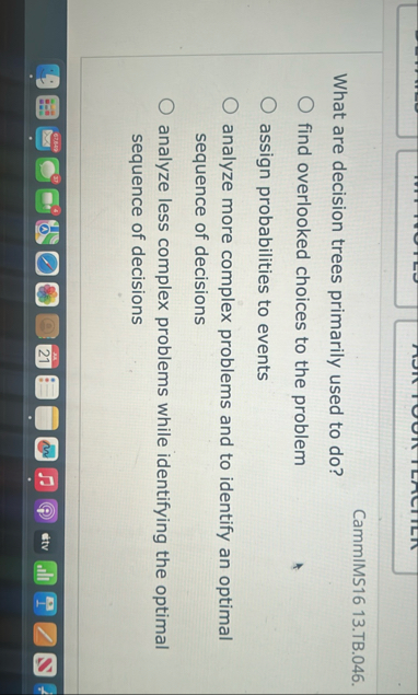 CammIMS 1 6 1 3 . TB . 0 4 6 . What are decision