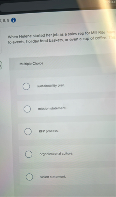 7 , 8 , 9 3 When Helene started her job as a