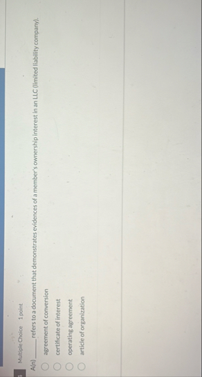 Multiple Choice 1 point A ( n ) q , refers to a