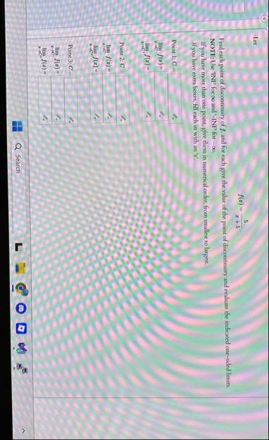 Let f ( x ) = 5 x + 5 Find each point of