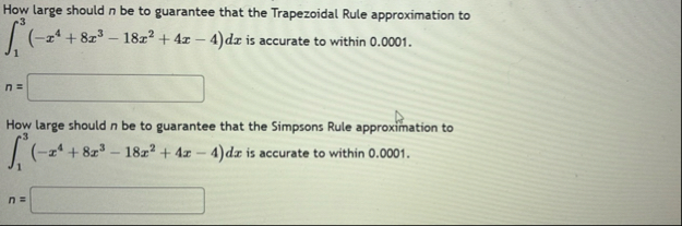 How large should n be to guarantee that the