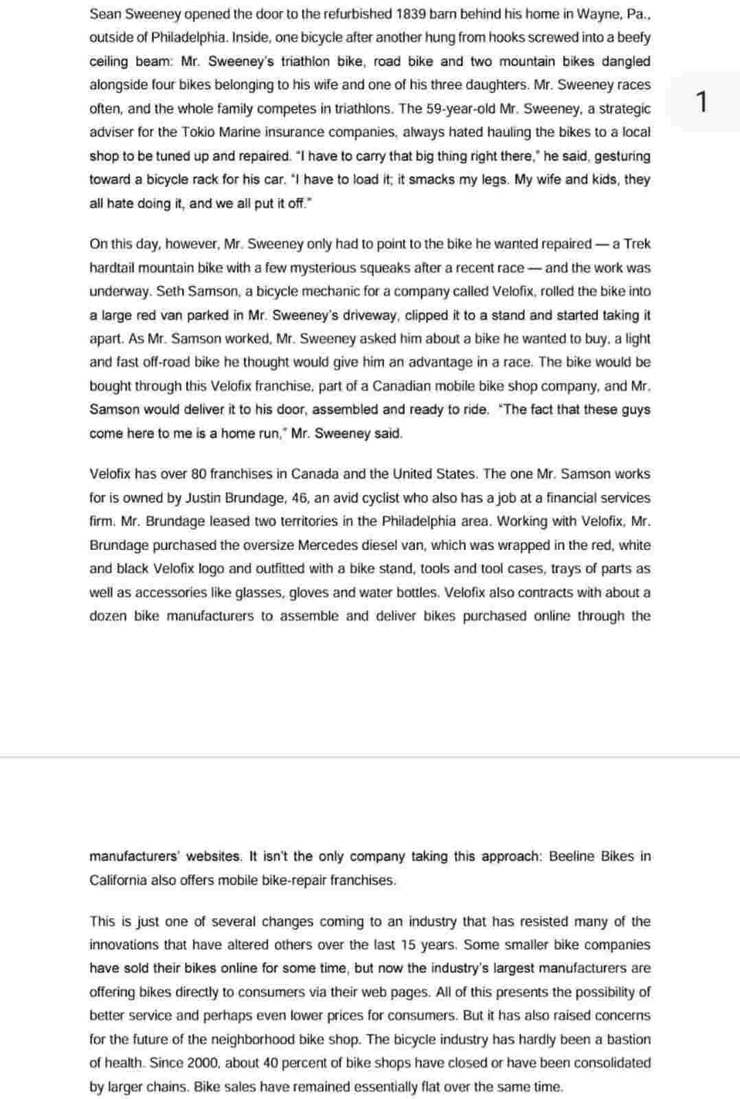 1 . 1 1 . 2 Product selection, definition and