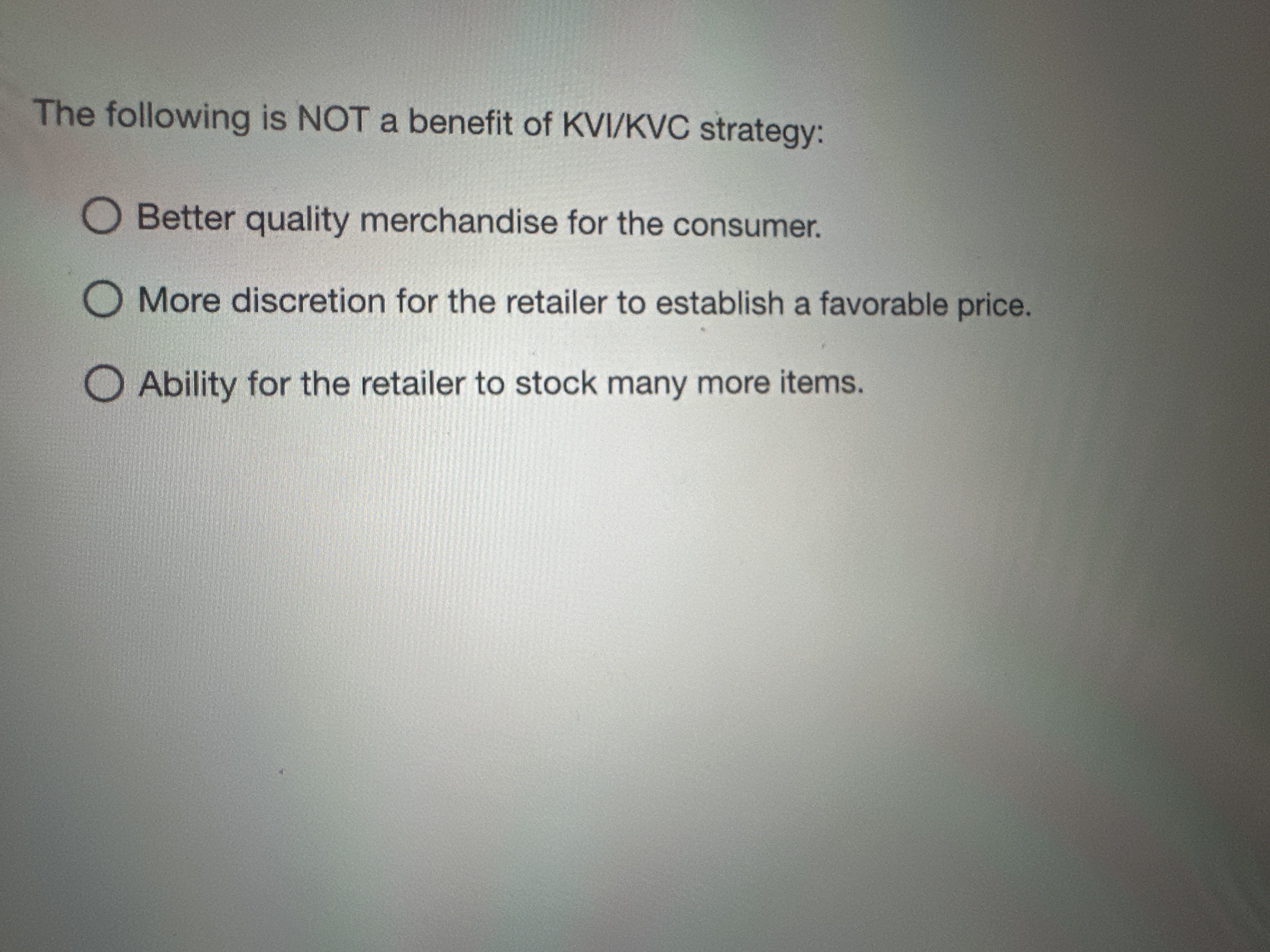 The following i s NOT a benefit o f K V I K V C