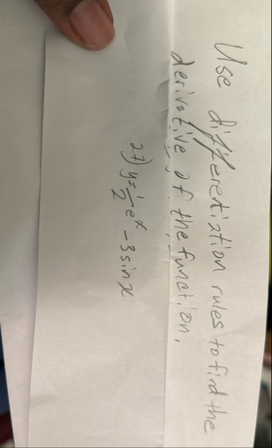 Use differentiation rules to find the derivative