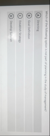 Which of the following option is not part of