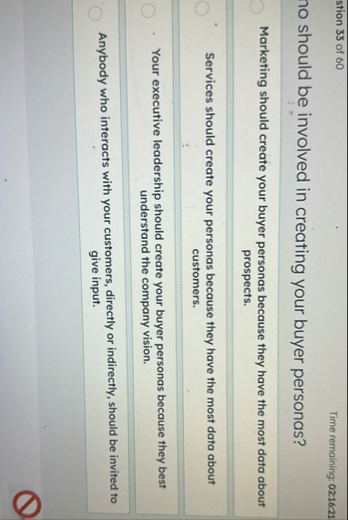 stion 3 3 of 6 0 Time remaining: 0 2 : 1 6 : 2 1