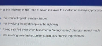 th of the following is NOT one of seven mistakes