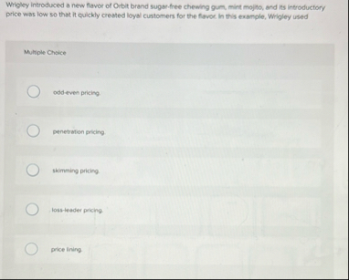 Wrigley introduced a new flavor of Orbit brand