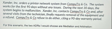 Xander, Inc. orders a printer network system from