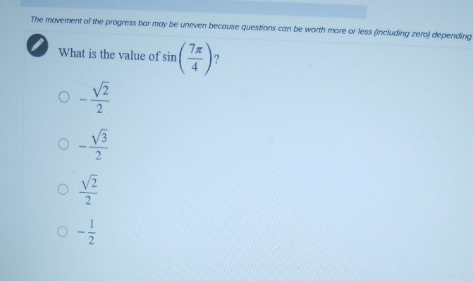 The movement of the progress bar moy be uneven